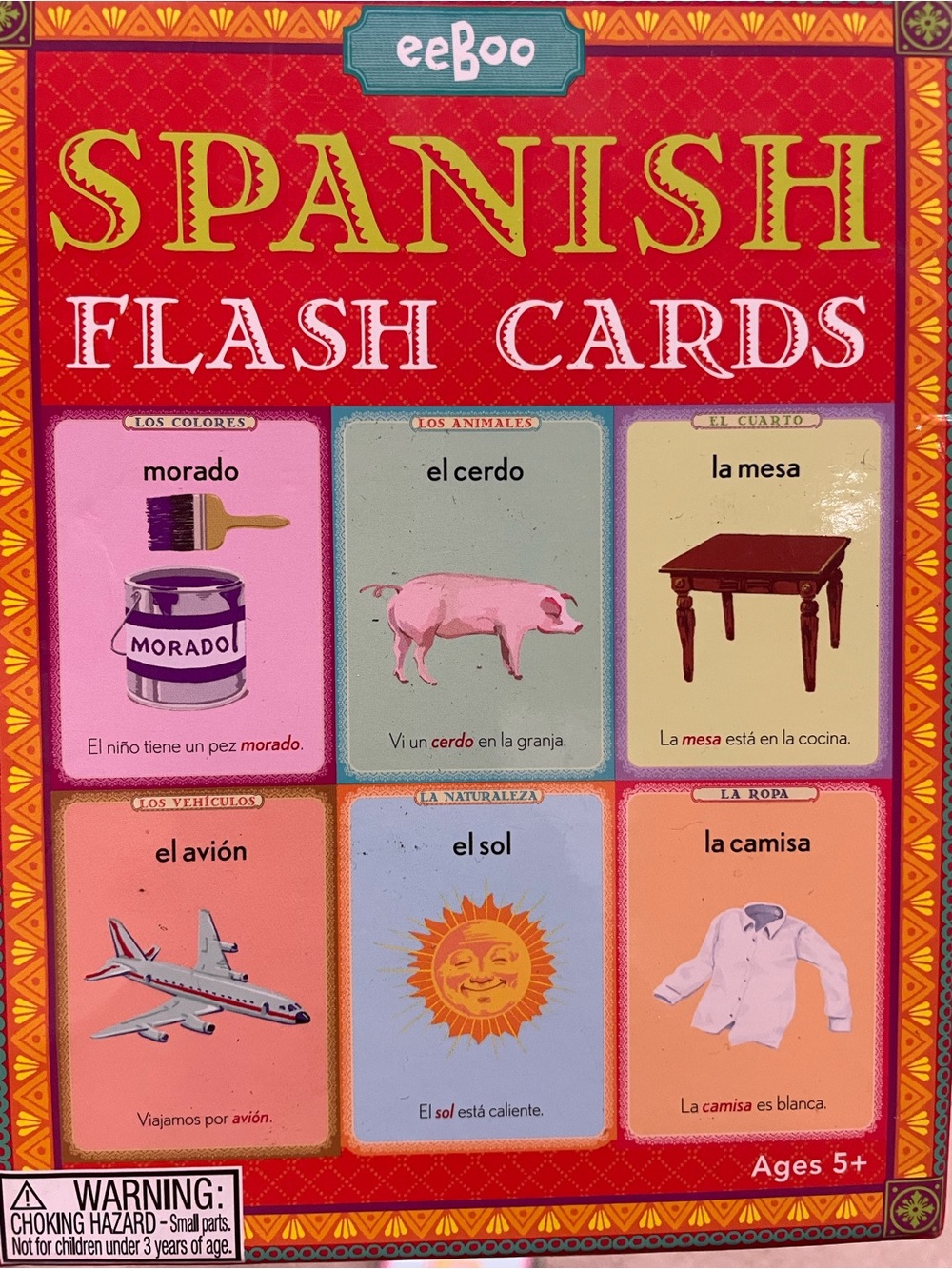 Spanish Flash Cards - Educational Language Flash Cards